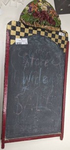 Floral Relief Top A Frame Chalkboard Great for outside sidewalk sign