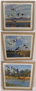 3 Vintage Custom Framed Duck Prints