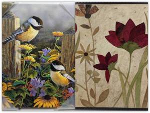 Vintage Mosaic Art and Bird Painting