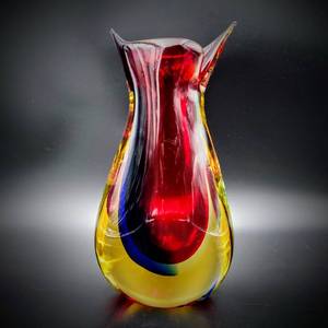 Stunning Vintage Murano Sommerso Bud Vase $400 Value