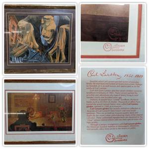 Carl Larrson Print and Reminiscent of Famous Artist Ernie Barnes The DJ