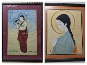 Chinese Framed Watercolor Art