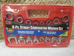 lot 35 image: (EC1) 8pc Stubby Combination Wrench...