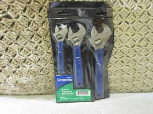 lot 36 image: (EC1) 3pc Adjustable Wrench Set...