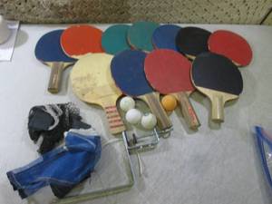 lot 53 image: (CS) Assorted Ping Pong Paddles Net...