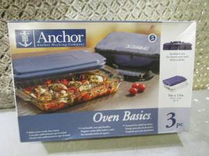 lot 76 image: (D-2) Anchor Oven Basics 3pc Set...