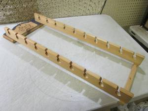 lot 81 image: (B-1) Wood Cap Rack Holds 20 Caps...