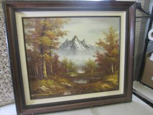 lot 84 image: (RMC) Framed Oil Painting on Canvas...