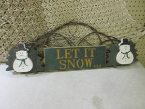 lot 99 image: (CS) Wood Let It Snow... Decor 33 ...