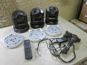 lot 137 image: (RMT) Lot of 3 Sony BRC-300 Color V...