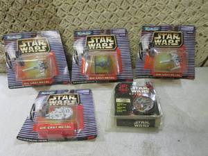 lot 210 image: (RM1) 5 Die Cast Metal Star Wars To...