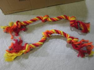 lot 244 image: (D-4T) Lot of 45 Rope Dog Pull Toys...