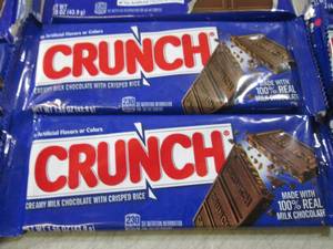 lot 267 image: (B-2) 18 Crunch Candy Bars Past Dat...