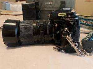 Vintage Minolta SLR Film Camera with lenses