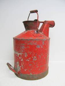 lot 45 image: Large Antique Steel STANDARD OIL Can