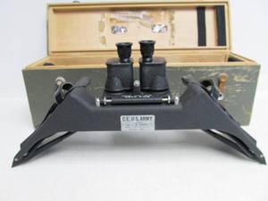 lot 50 image: Old Vintage C.E. US Army Model MS-1 Stereoscope wOriginal Wood Case