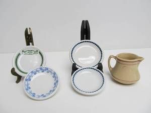 lot 63 image: Small Vintage Railroad China Plates & Creamer