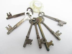 lot 69 image: Group of Antique Skeleton Keys