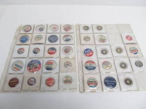 lot 73 image: Group of Vintage Political Pins etc