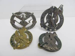 lot 84 image: Old Vintage Large Military Badges