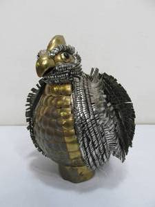 lot 94 image: Unusual Metal Folk Art Bird Sculpture