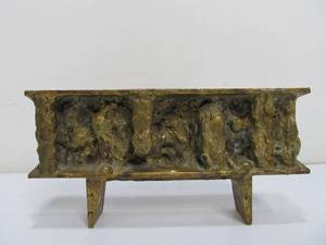 lot 95 image: Mid Century Heavy BronzeIron Brutalist Sculpture