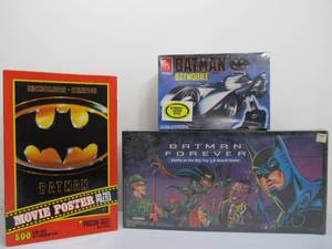 lot 102 image: Factory Sealed BATMAN Puzzle Board Game & Batmobile Model