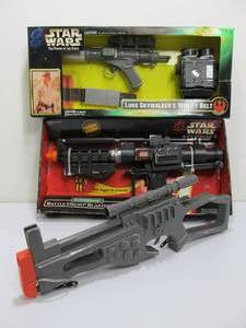 lot 25 image: 3 Life-Size 1990s STAR WARS Blasters
