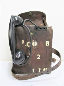 lot 126 image: Vintage WW2 Military Field Telephone