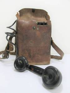 lot 127 image: Vintage WW2 Military Field Telephone
