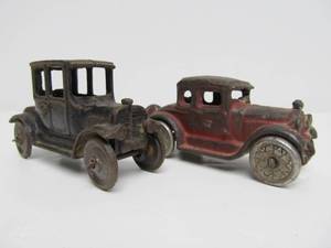 lot 135 image: 2 Antique Cast Iron Toy Cars