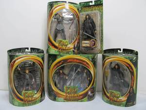 lot 153 image: Set of 5 LORD OF THE RINGS Large Size Action Figures - The Fellowship of The Ring