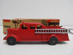 lot 192 image: NOS Vintage Tootsietoy Pumper fire Truck No. 569
