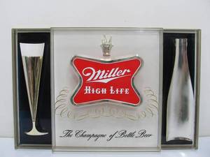 lot 214 image: Excellent Vintage MILLER High Life Mid Century Beer Sign