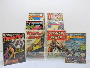 lot 221 image: Lot of Vintage 10-15 Cent Comic Books - Tomahawk & Straight Arrow