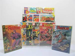 lot 225 image: Lot of Vintage Superhero Comics - Shazam, The Phantom, The Shadow etc