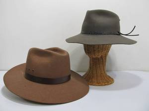 lot 230 image: 2 Vintage Mens FedoraCowboy Hats