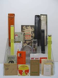 lot 244 image: Large Group of Vintage Slide Rules etc