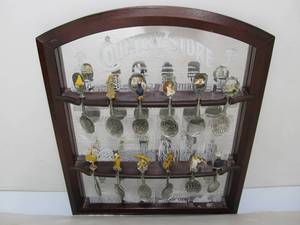 lot 253 image: Country Store Spoon Rack Complete wFull Advertising Spoon Set