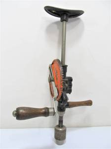 lot 257 image: Old Vintage Hand Crank Push Drill
