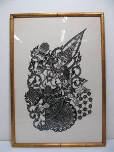 lot 276 image: Vintage Folk Art Balinese Female Partial Nude Dancer