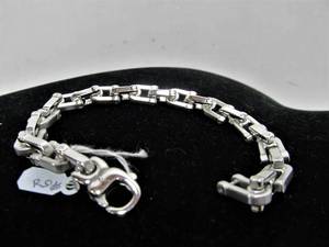 lot 294 image: 2 Brand New Mens Stainless Steel Bracelets