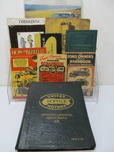 lot 307 image: Nice Group of Old Vintage Automobile Advertising Car Brochures etc