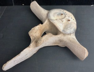 lot 174 image: Fantastic Carved Folk Art Bone Carving by Alaskan Artis Davis Ongtowasruk