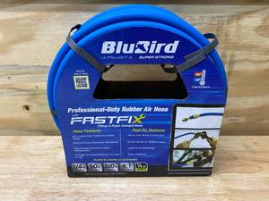 lot 33 image: BLUEBIRD Professional-Duty Rubber Air Hose (50 ft)