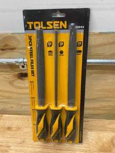 lot 40 image: TOLSEN 3 Pc Steel File Set
