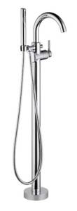 lot 12 image: DELTA Trinsic Single-Handle Floor-Mount Roman Tub Faucet with Hand Shower in Chrome (Valve Included)