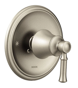 lot 67 image: MOEN Dartmoor Posi-Temp Single-Handle Wall-Mount Shower Only Faucet Trim Kit in Brushed Nickel (Valve Not Included)