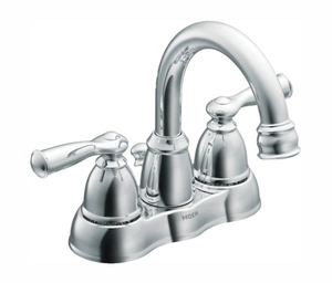 lot 69 image: MOEN Banbury 4 in. Centerset 2-Handle High-Arc Bathroom Faucet in Chrome