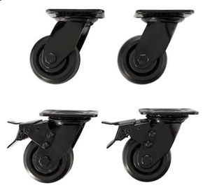 lot 85 image: HUSKY 4 in. Caster Kit for Heavy Duty Welded Steel Garage Base Cabinets